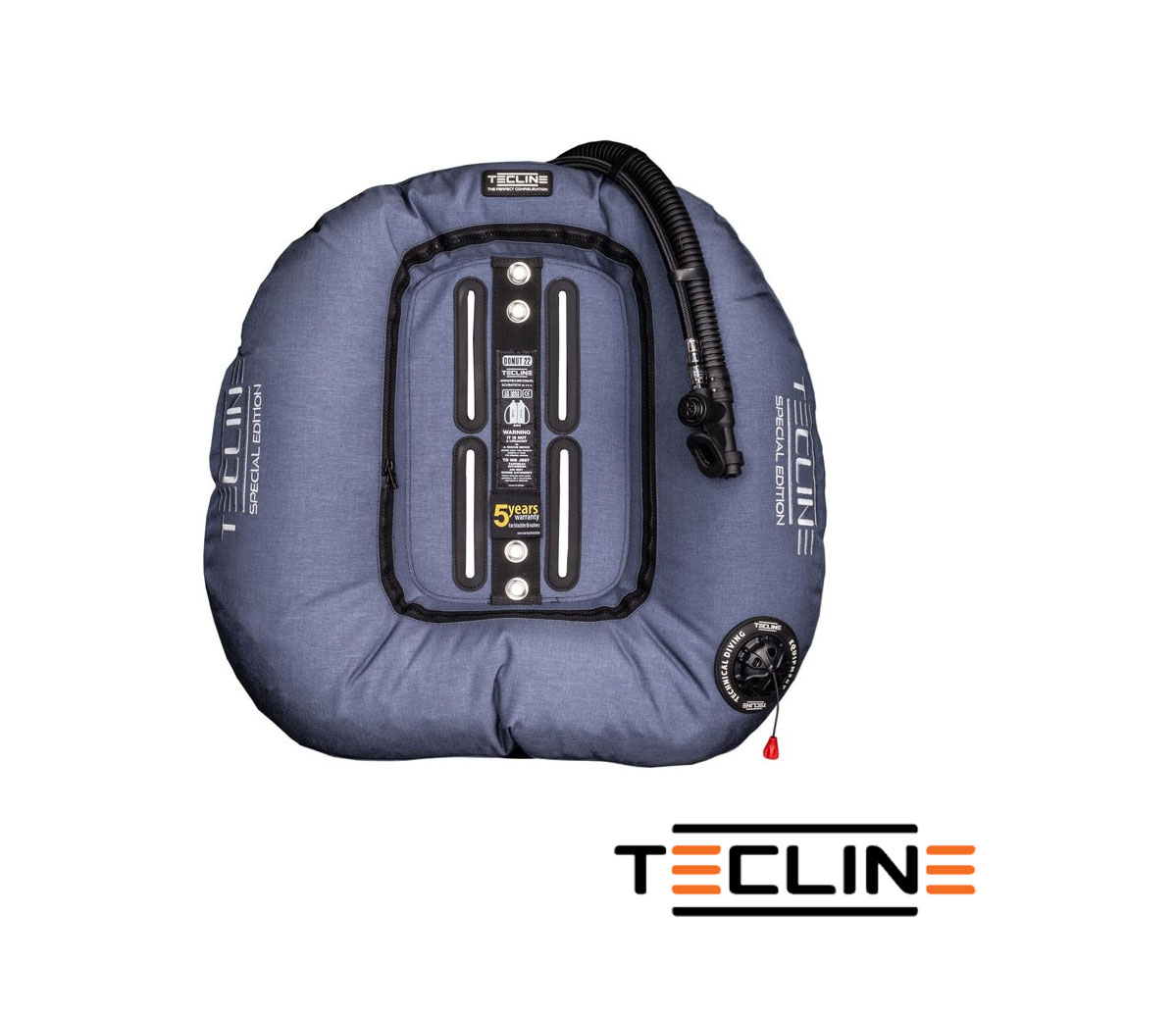 wing tecline bleue vu de face